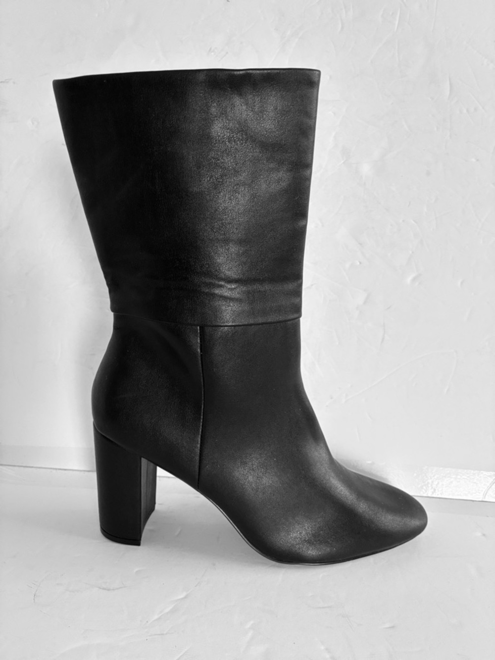 CHARLES DAVID $139 Women Chunky Block Heel Mid-Calf Billow Boot Shoe Size 10 NEW - Picture 2 of 6